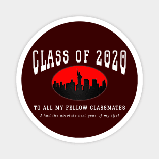 Class of 2020 - Maroon, Red and White Colors Magnet